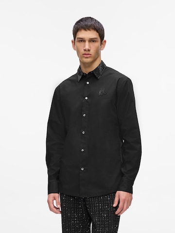 Regular fit Camicia di Karl Lagerfeld in nero: frontale
