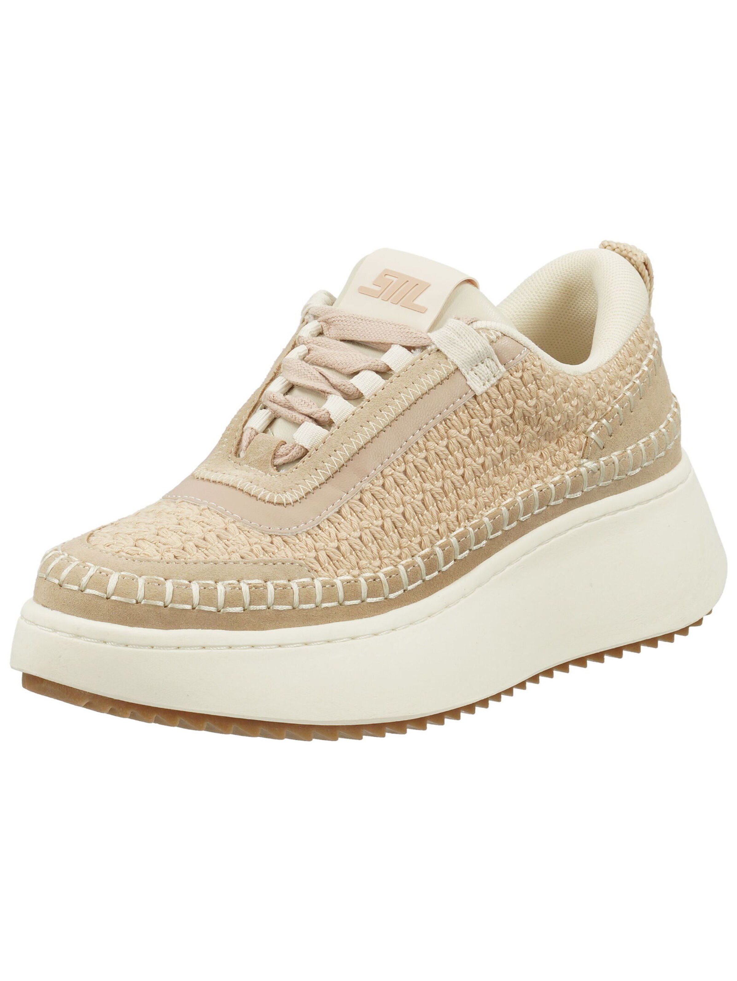 STEVE MADDEN Platform trainers in Beige: front