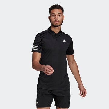 ADIDAS SPORTSWEAR - Camisa funcionais 'Club 3-Stripes' em preto: frente