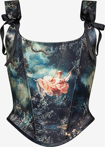 Corsetto 'Fragonard The Swing Art' di VIADALINNO in verde: frontale