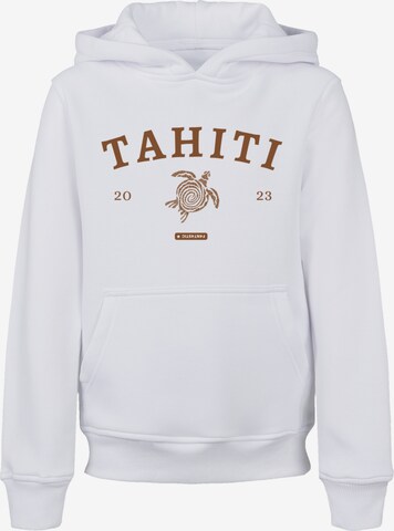 Sweat-shirt 'Tahiti' F4NT4STIC en blanc : devant
