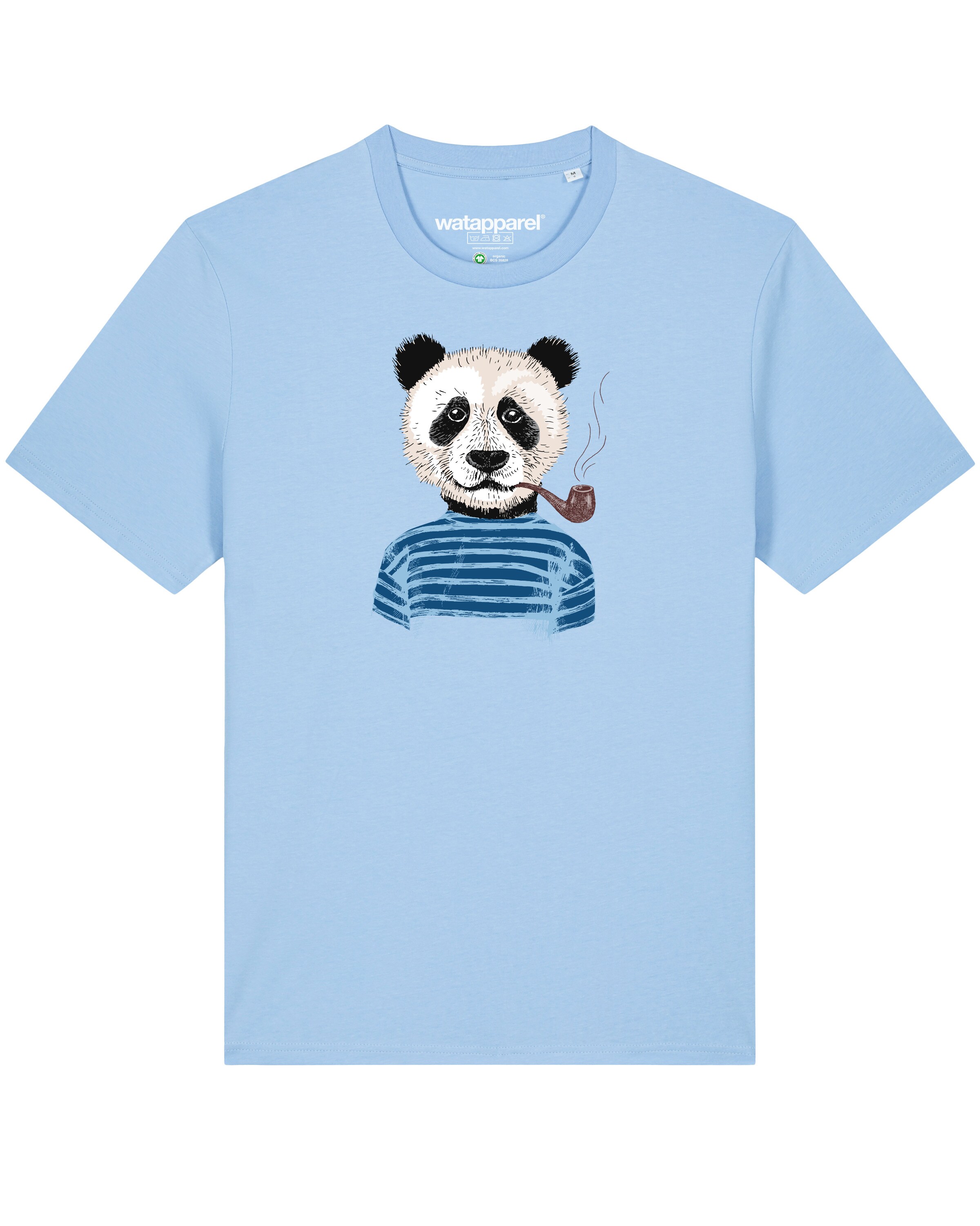 Watapparel Shirt 'Panda' in Blue: front