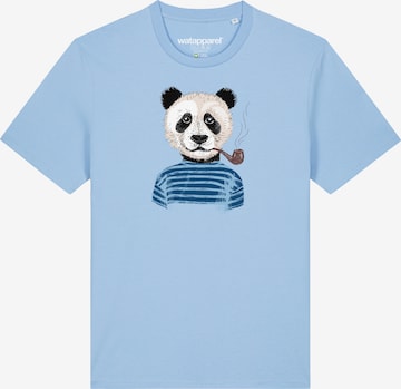 Watapparel T-Shirt 'Panda' in Blau: Vorderseite