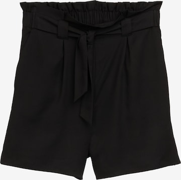 TOM TAILOR DENIM Pleat-front trousers in Black: front