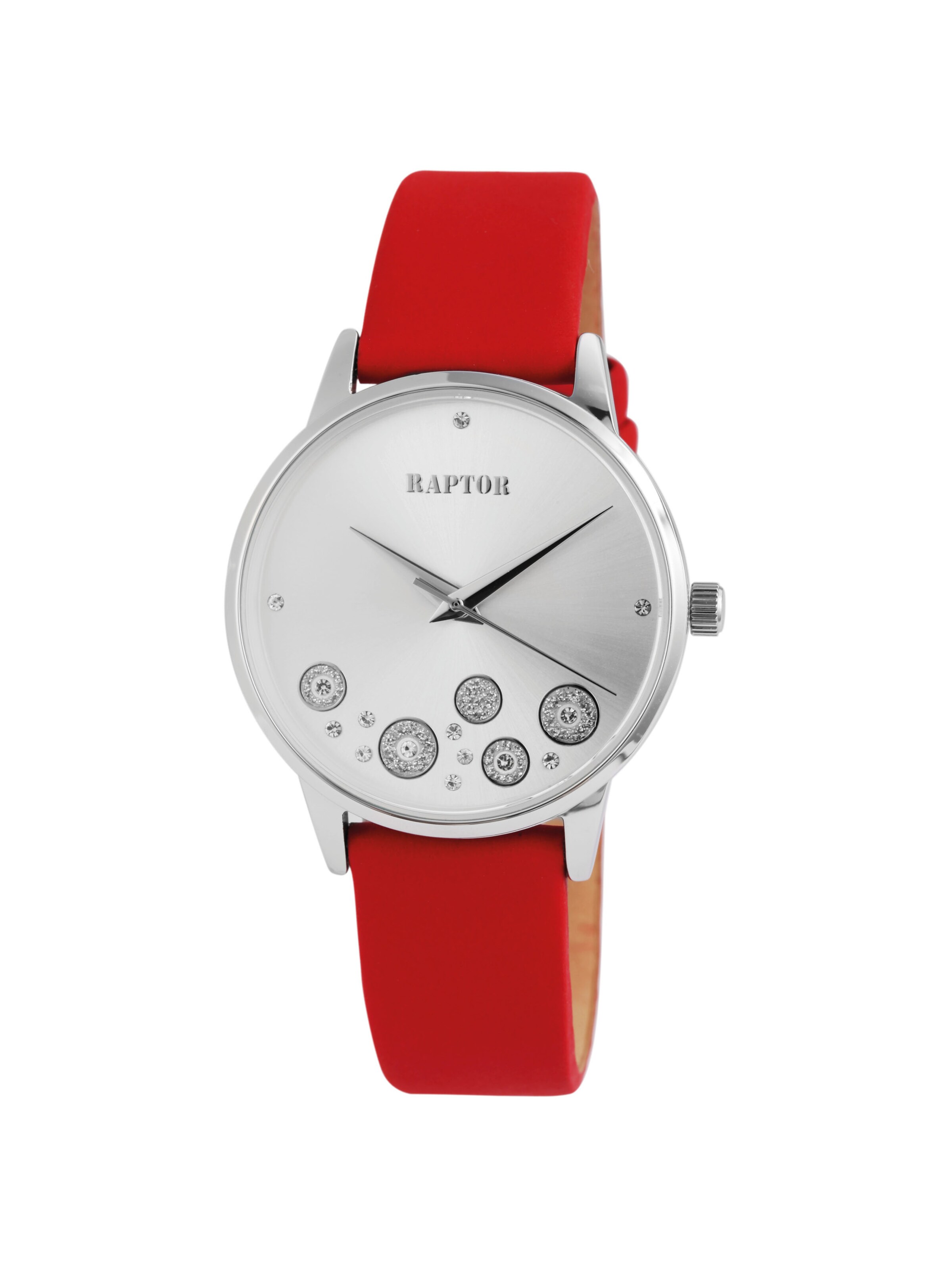 Raptor Analog Watch 'mit Echtlederband, 3 ATM' in Red: front