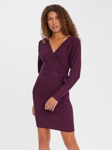 VERO MODA Knitted dress 'HOLLY' in Purple: front