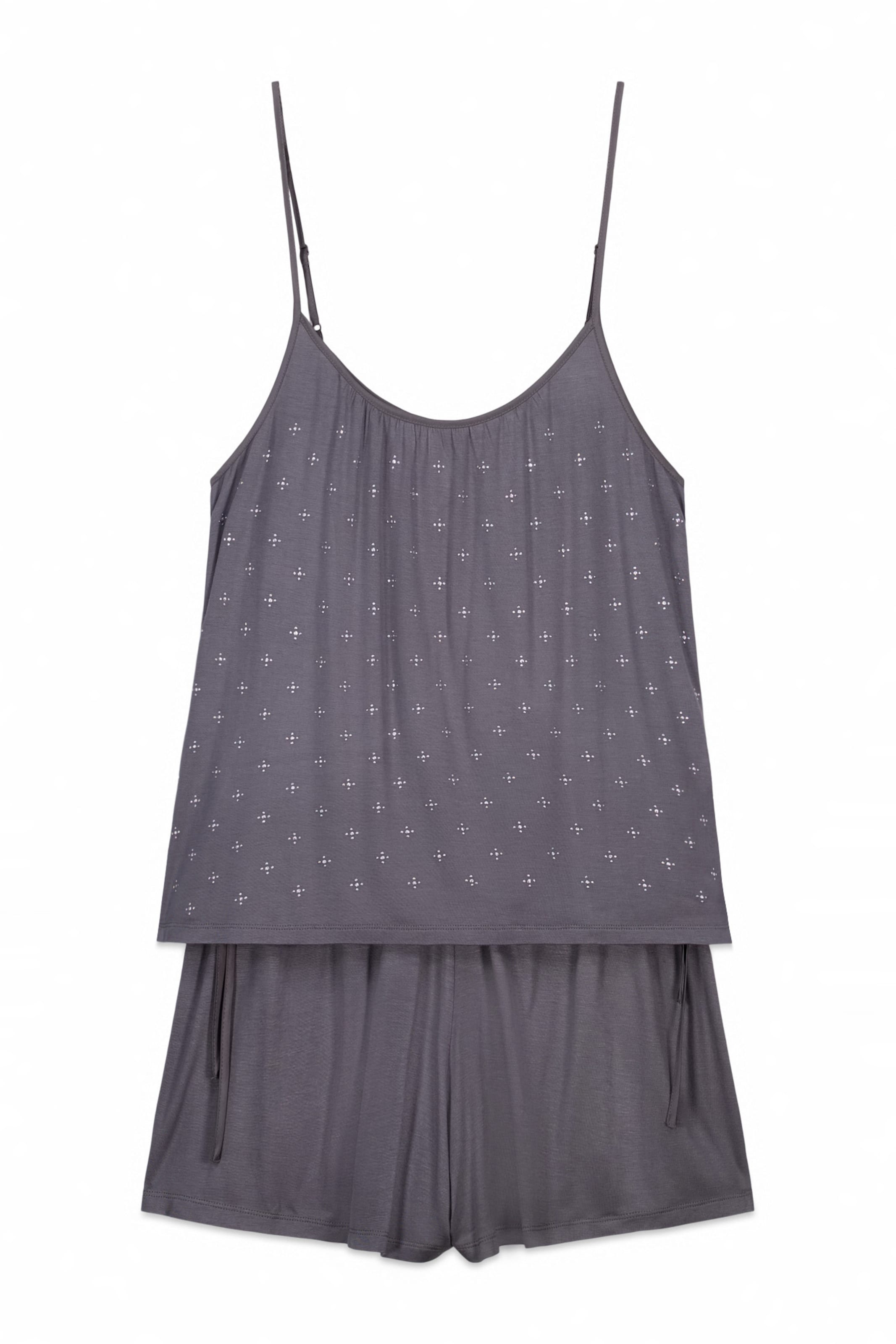Women' Secret Korte pyjama in Grijs: voorkant