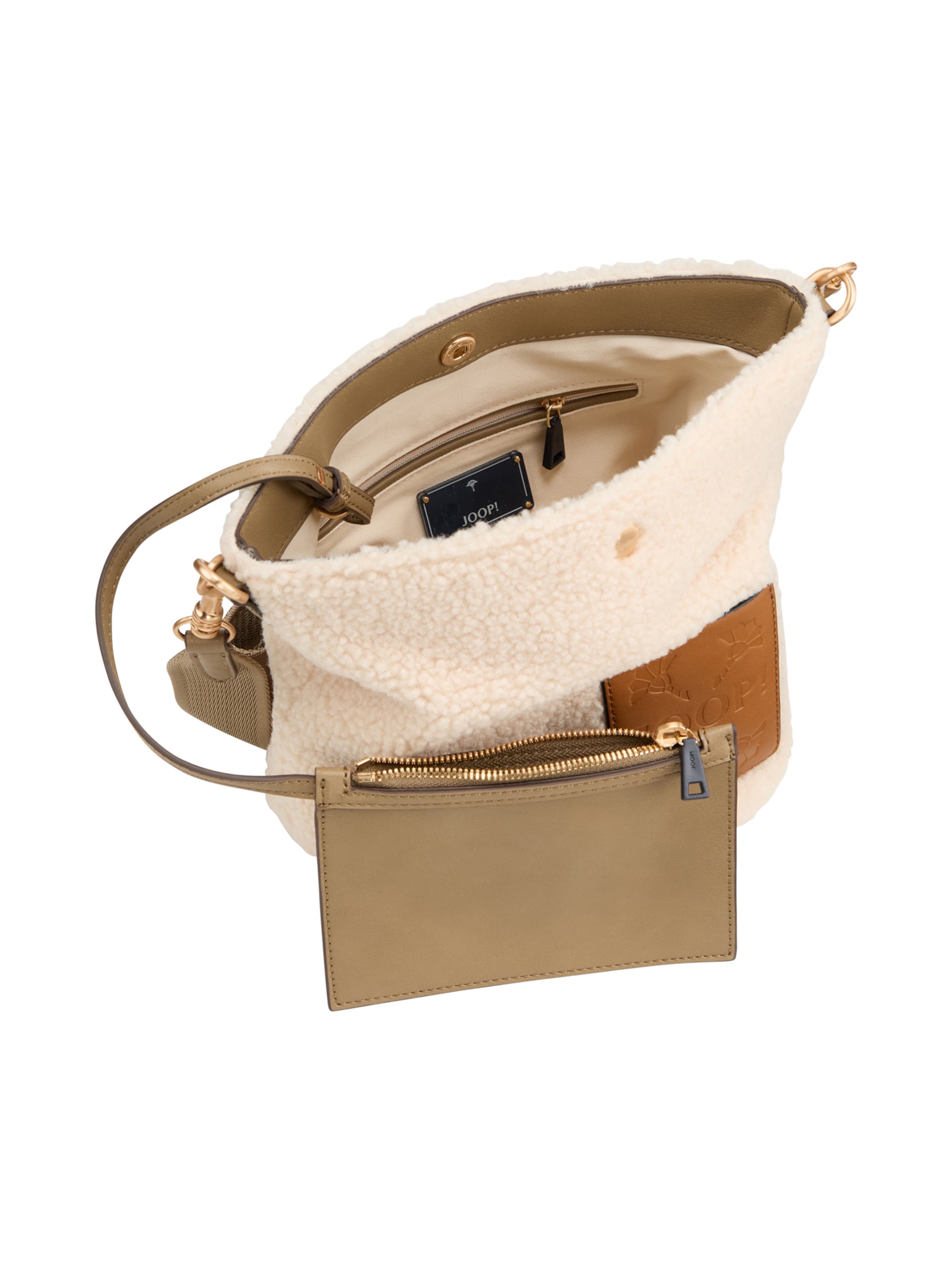 JOOP! Schoudertas 'Pezza Peluche Shirley' in Beige