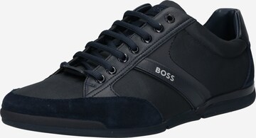 Sneaker low 'Saturn' de la BOSS Black pe albastru: față