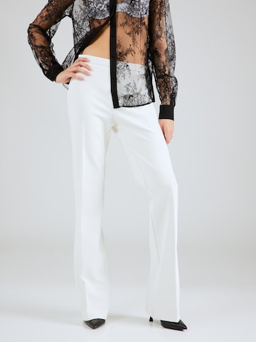 PINKO Regular Pleated Pants in White: front