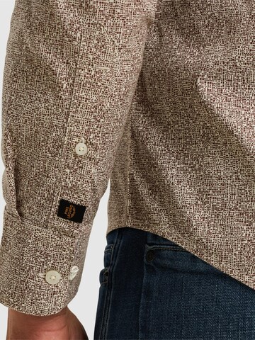 PME Legend Regular fit Overhemd 'Shirt with allover print' in Bruin