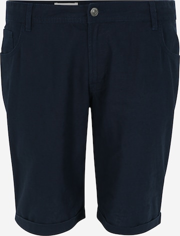Jack & Jones Plus Normální Kalhoty 'STRICK' – modrá: přední strana