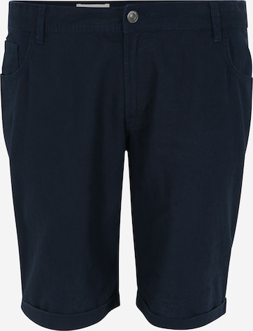 Jack & Jones Plus Regular Pants 'STRICK' in Blue: front