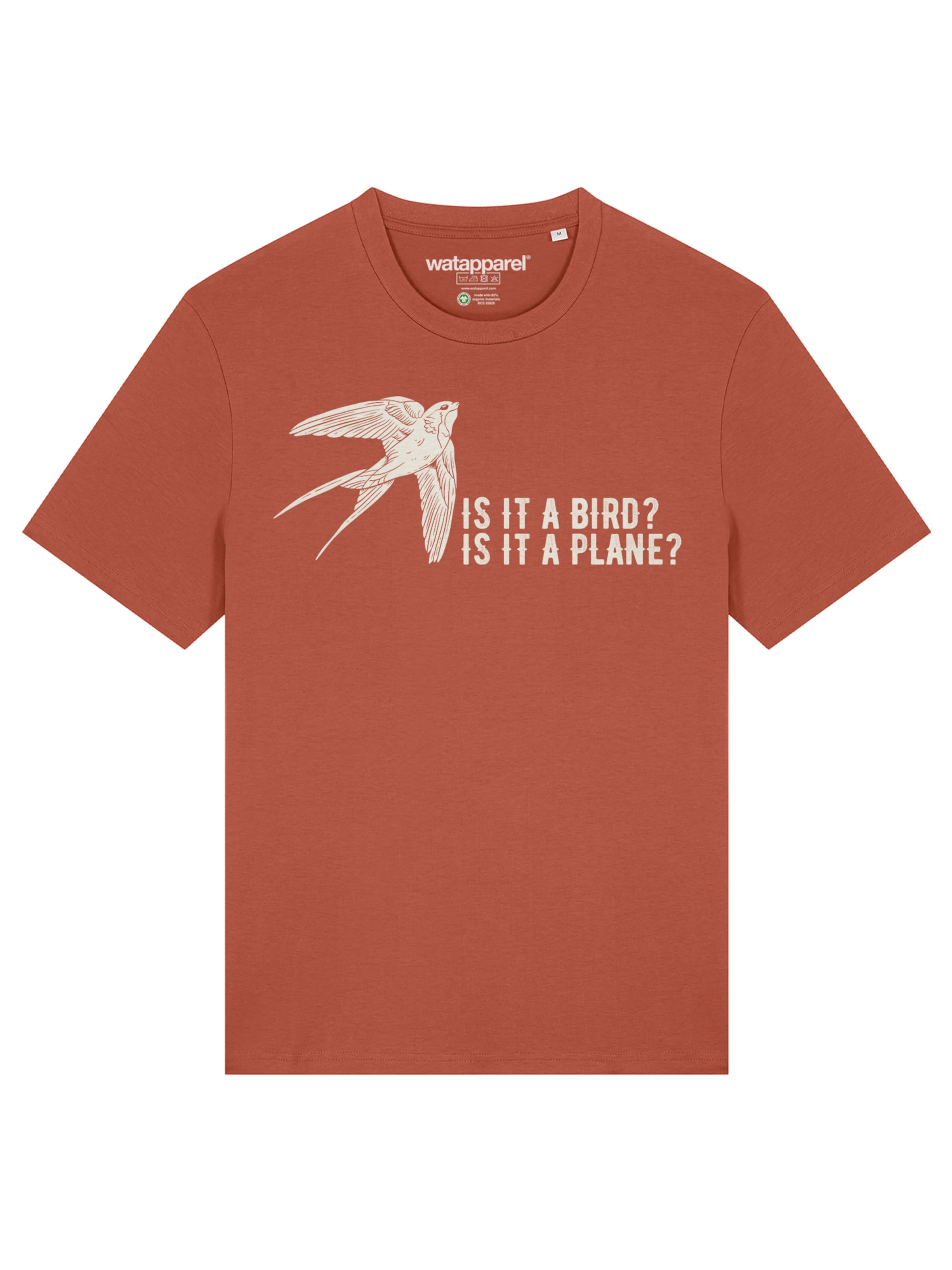 Watapparel Shirt 'Is It A Bird' in Brown: front