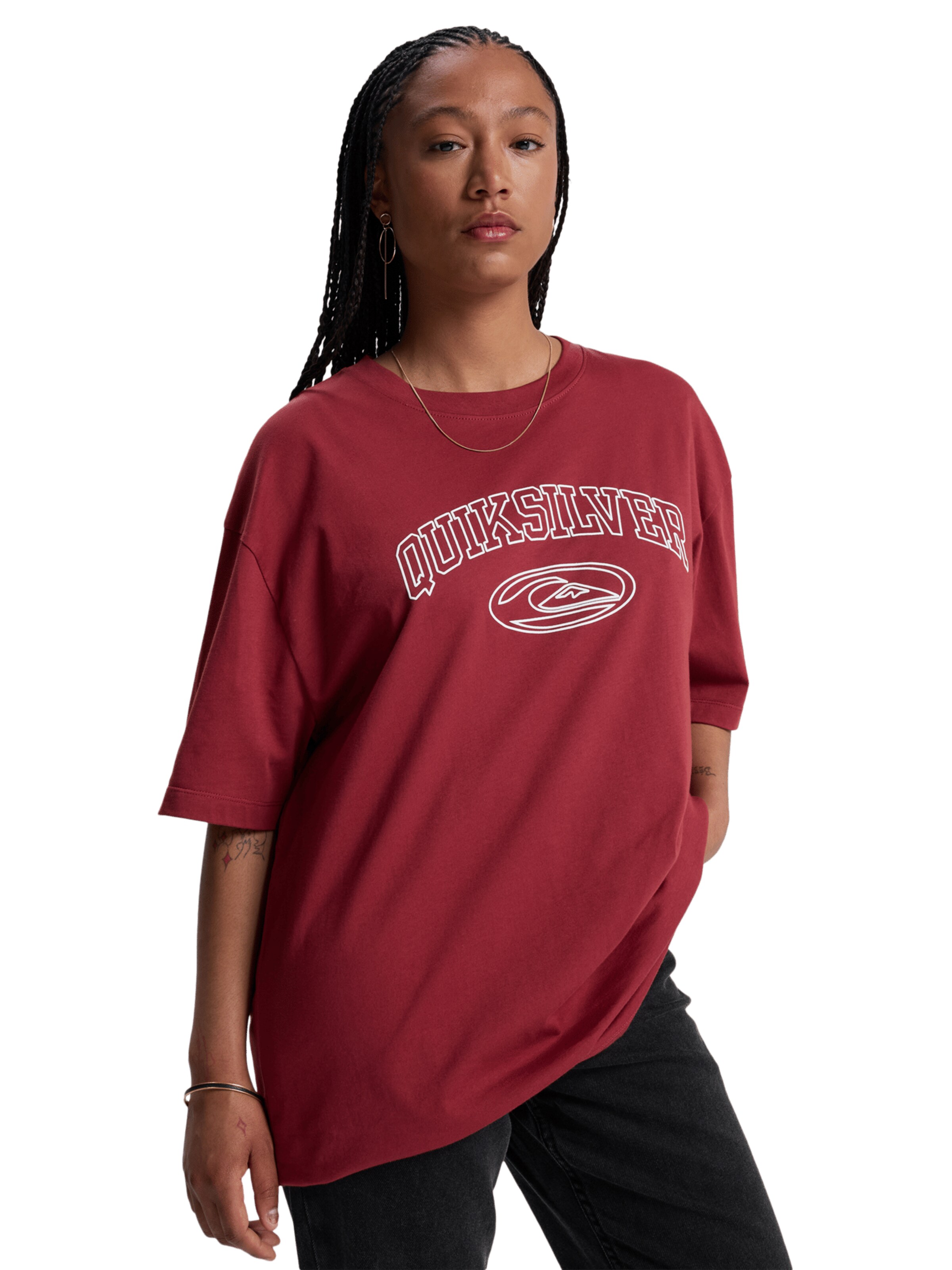 QUIKSILVER Shirt 'Boyfriend' in Red
