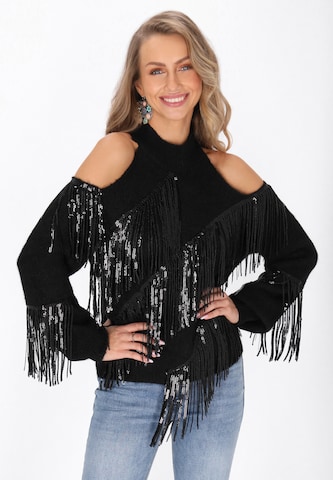 IZIA - Jersey en negro: frente