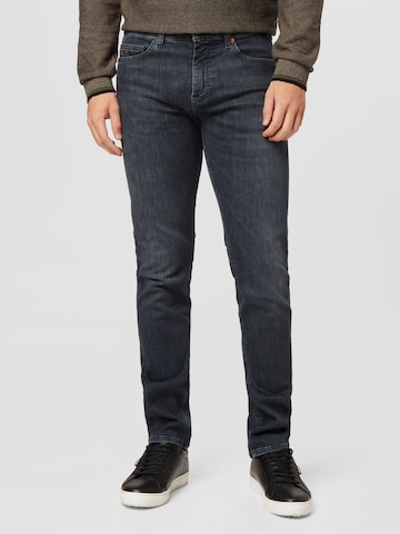 BOSS Orange Slimfit Jeans 'Delaware' in Grijs: voorkant