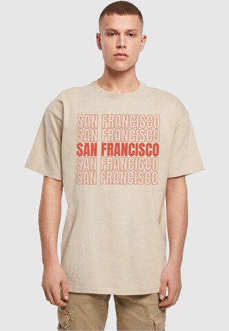 Merchcode Shirt 'San Francisco' in Beige: voorkant