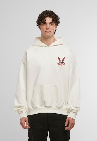 MJ Gonzales Sweatshirt 'Black Ball Syndicate' in White