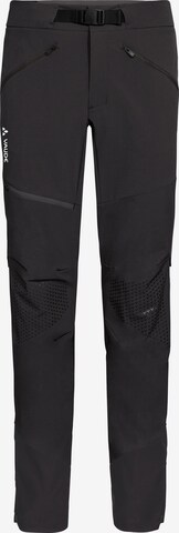 VAUDE Regular Outdoor Pants 'Croz' in Black: front