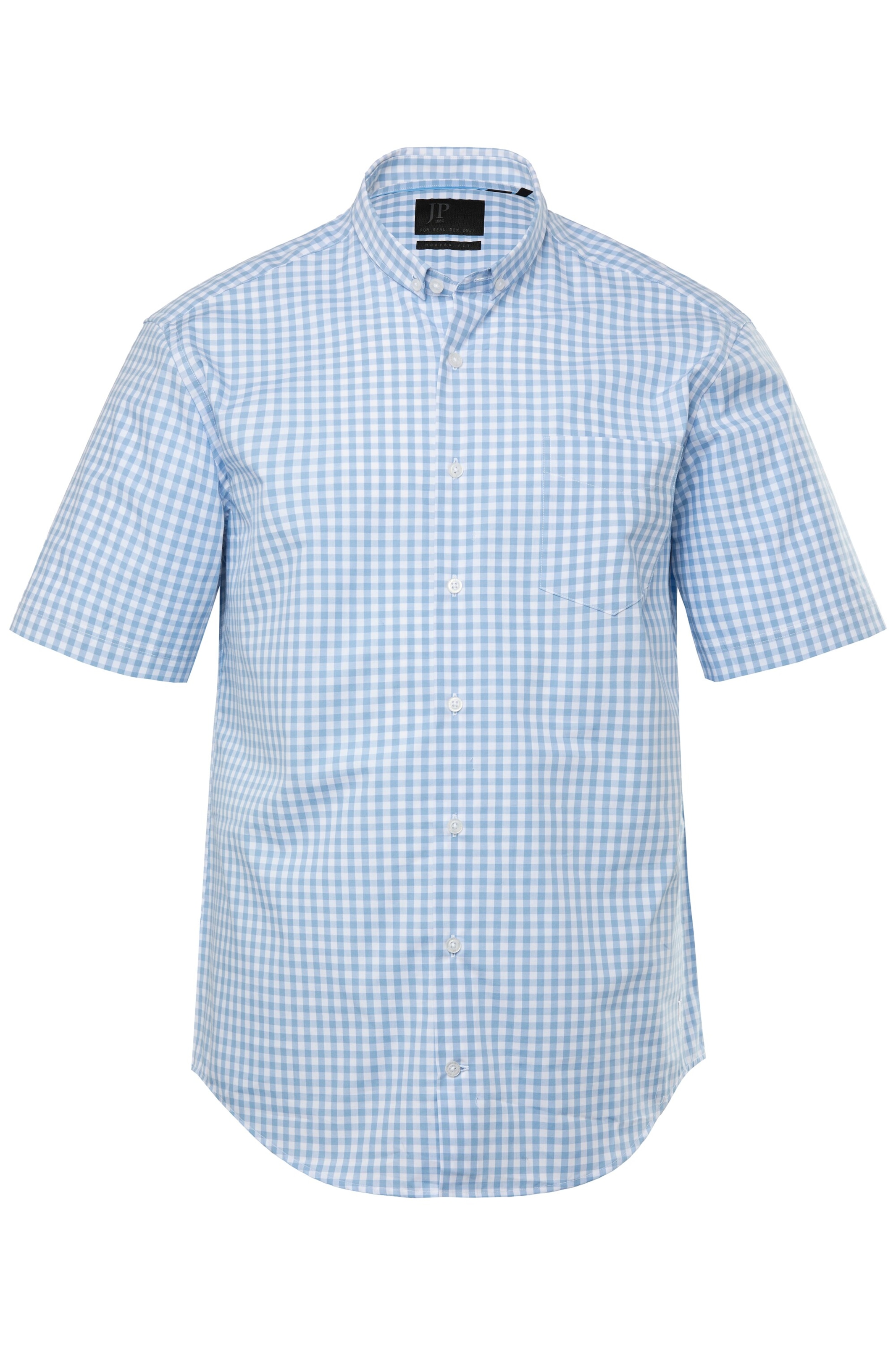 JP1880 Regular fit Overhemd in Blauw: voorkant