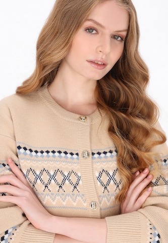 Cardigan DreiMaster Maritim en beige