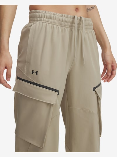 UNDER ARMOUR Sportbroek 'Unstoppable' in de kleur Cappuccino / Zwart, Productweergave