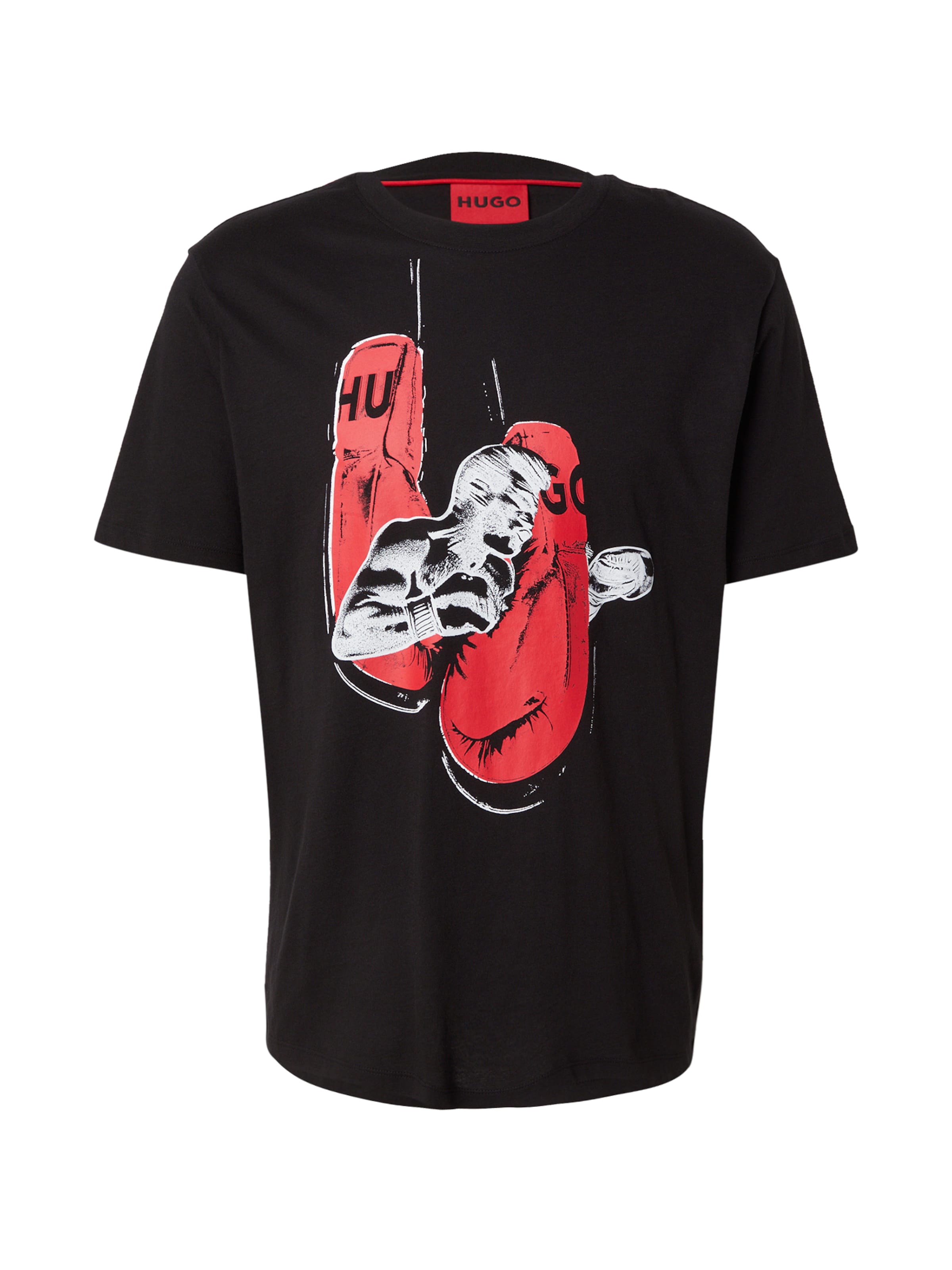 juoda HUGO Marškinėliai 'Diboxer': priekis