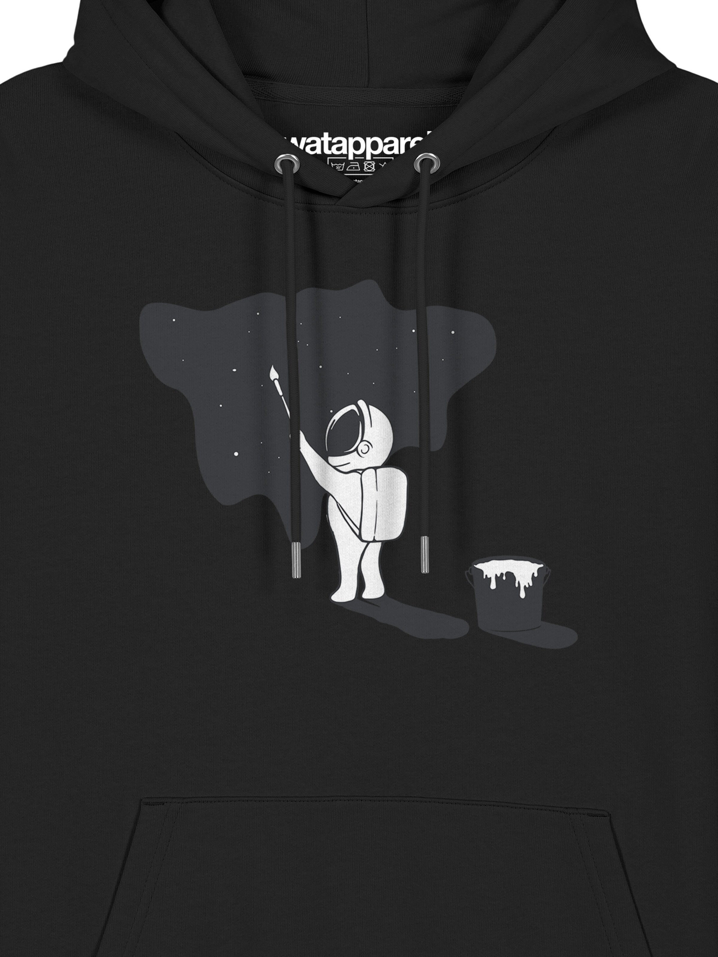 Watapparel Sweatshirt ' Painting space ' in Zwart