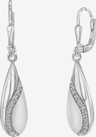 Lucardi Earrings in Silver: front