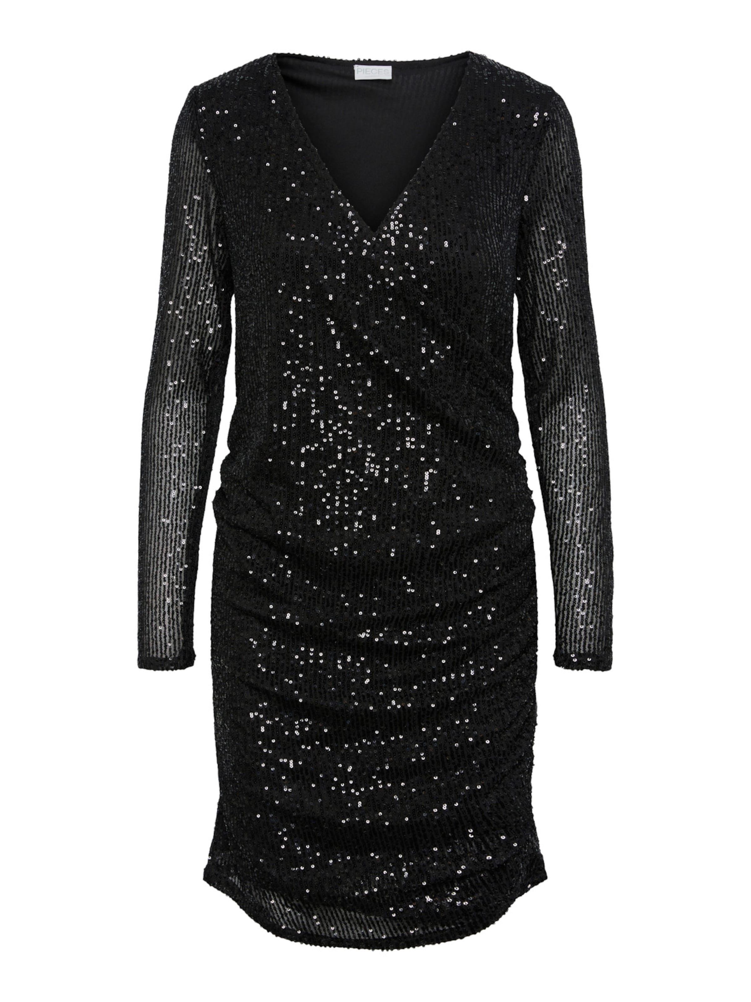 Pieces Maternity Рокля в черно: отпред