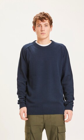 KnowledgeCotton Apparel Sweater 'Field' in Blue: front