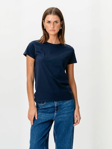 TEESHOPPEN - Top ' Basic ' em azul: frente