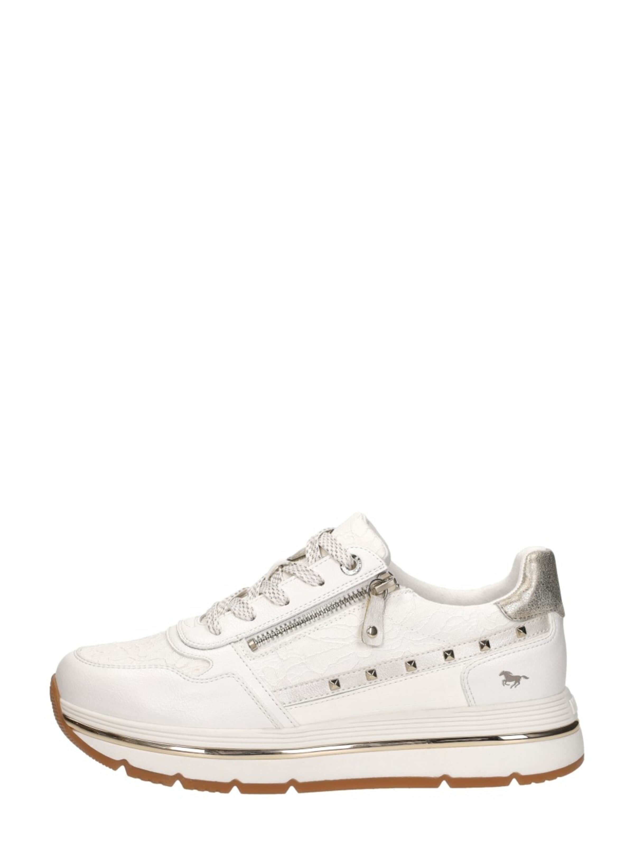MUSTANG Sneakers laag 'Sneakers Laag' in Wit: voorkant