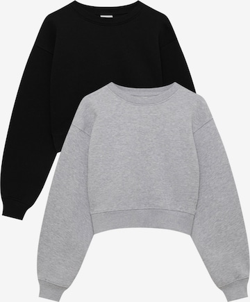 Pull&Bear Sweatshirt in Grau: predná strana