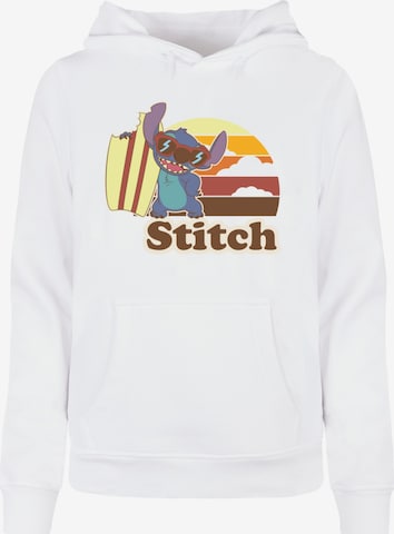 ABSOLUTE CULT Sweatshirt 'Lilo And Stitch - Bitten Surf Board' in Weiß: predná strana