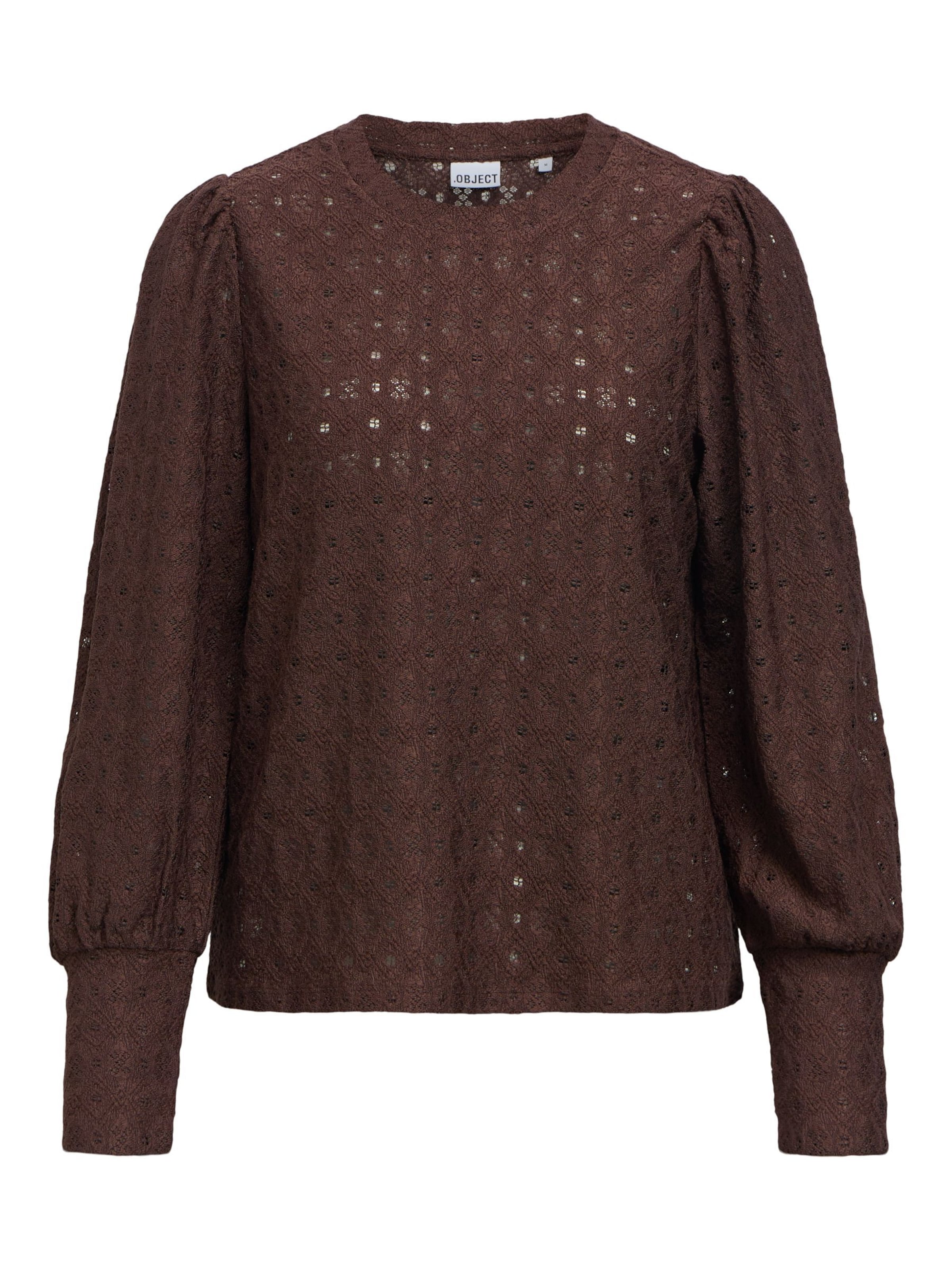 Maglietta 'Laila' di OBJECT in marrone: frontale