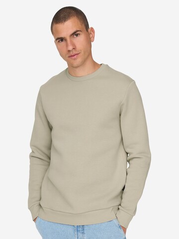 Only & Sons Regular Fit Sweatshirt 'Ceres'‌‌‌‌‌ in Beige