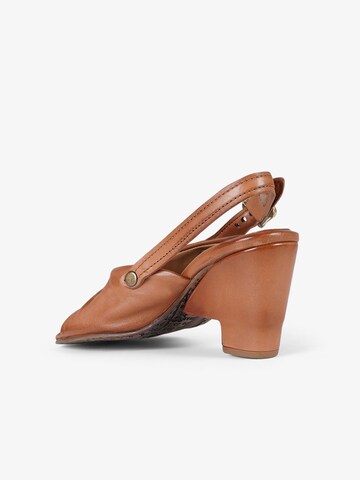 A.S.98 Hochhackige Sandalen in Beige