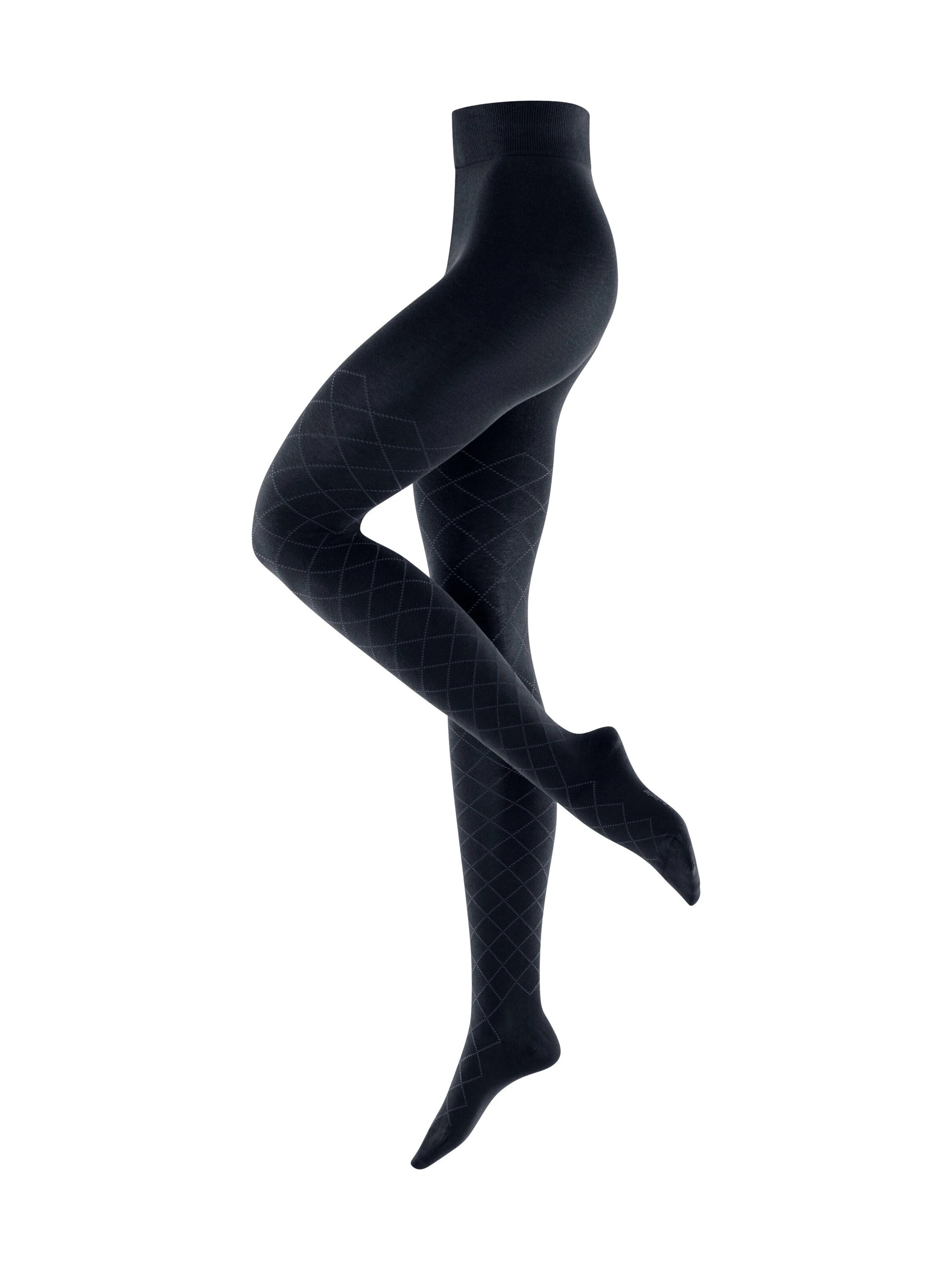 BURLINGTON Tights 'Argyle Affair' in Blue: front