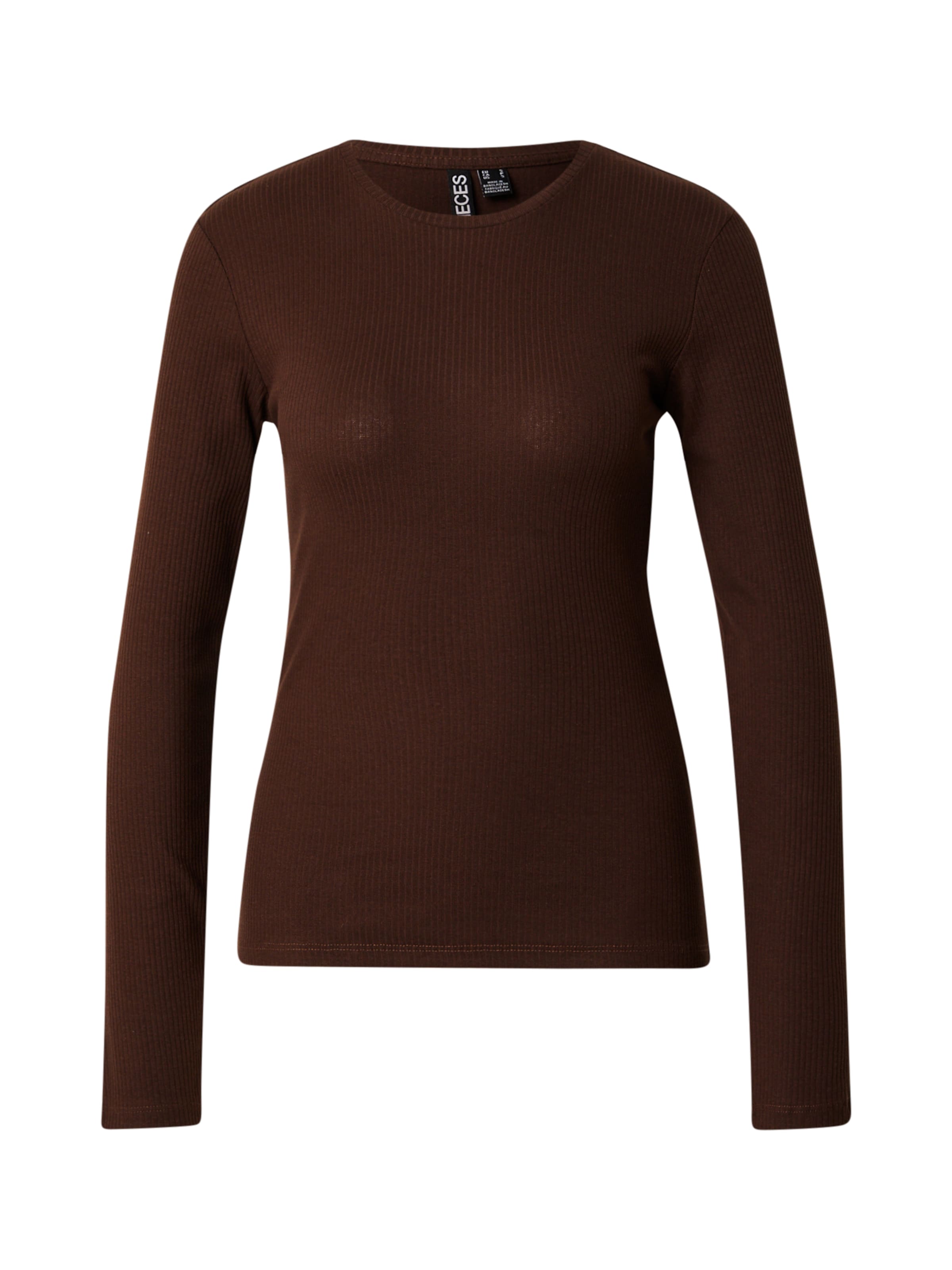 PIECES Shirt 'PCRUKA' in Brown: front