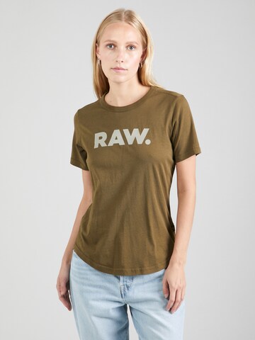 G-STAR T-Shirt in Grün: Vorderseite