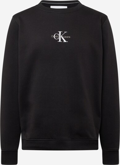 Calvin Klein Jeans Sweatshirt i ljusgrå / svart / vit, Produktvy