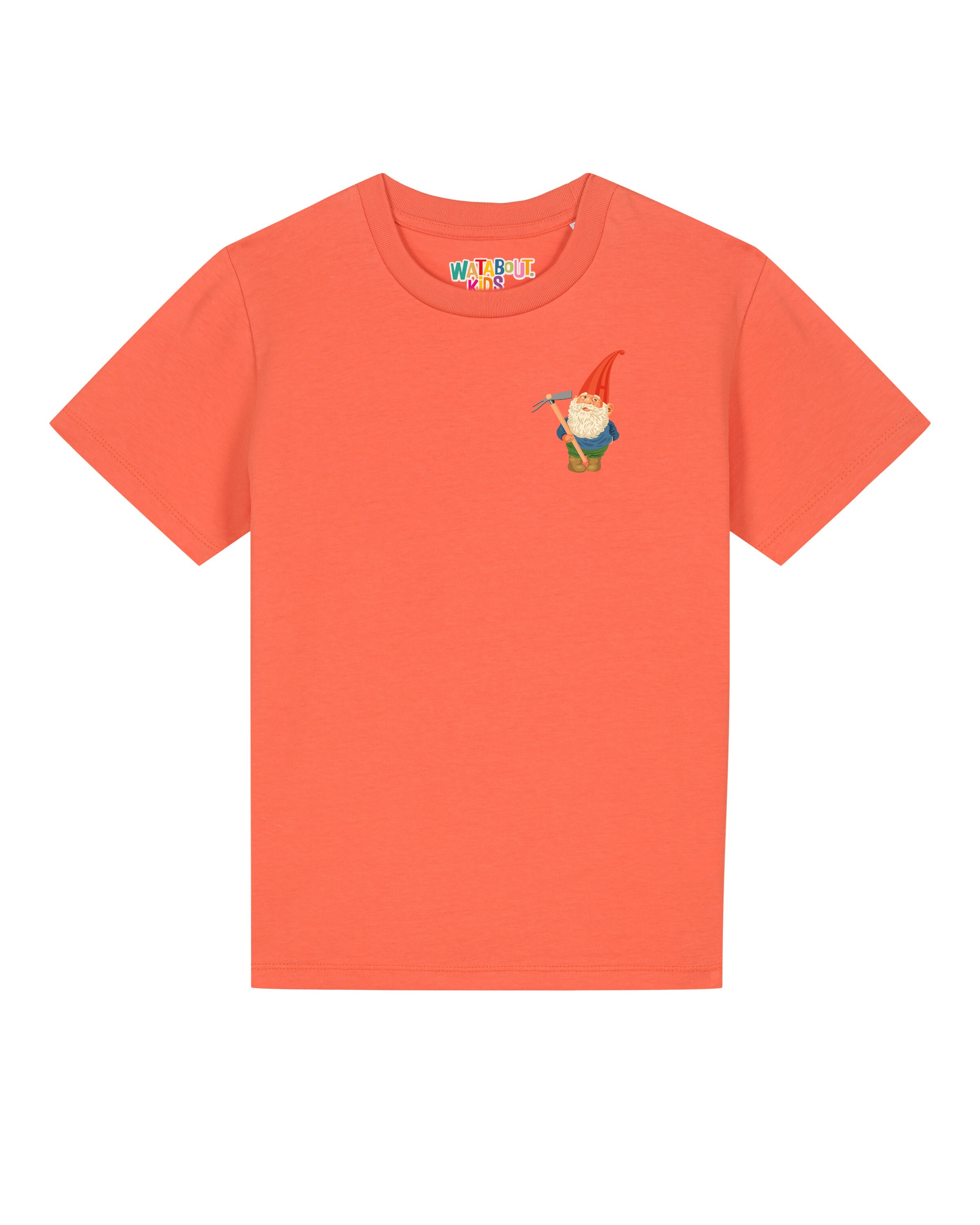 watabout.kids Shirt 'Gartenzwerg' in Oranje: voorkant