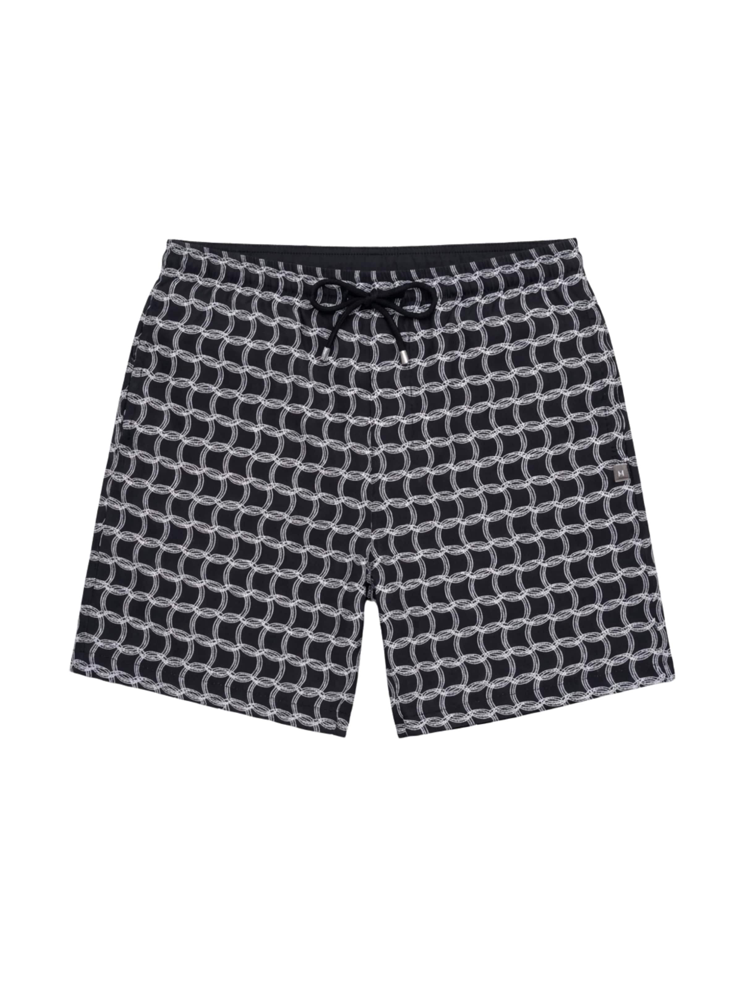 Shorts de bain 'Monogram' HACOY en noir : devant