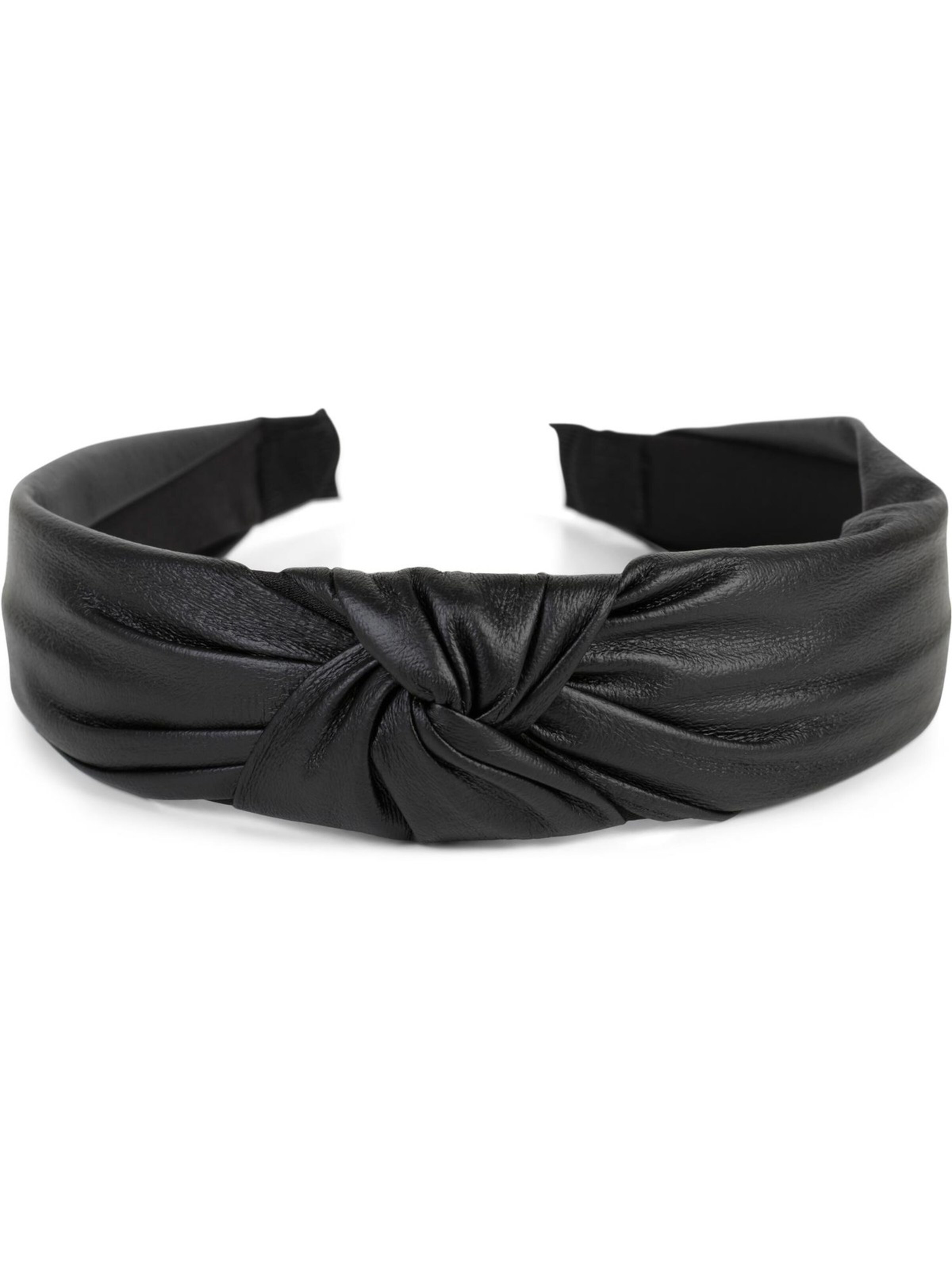 styleBREAKER Haarschmuck 'Haarreif Kunstleder Optik mit Knoten'‌‌‌‌‌‌ in Schwarz