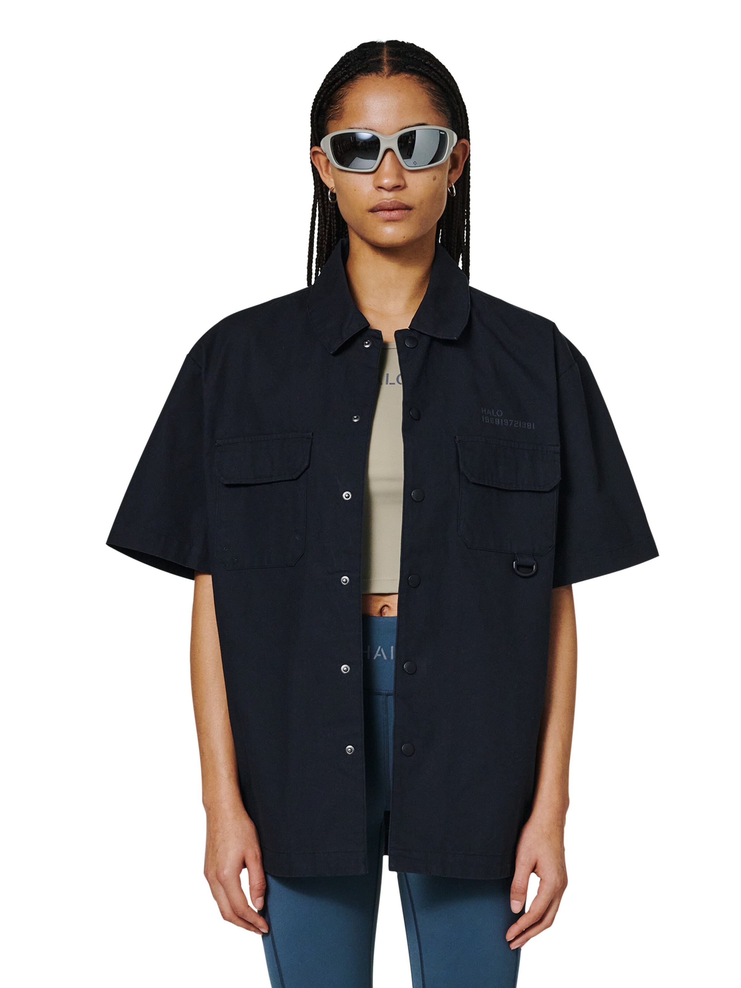 HALO Comfort fit Overhemd in Zwart: voorkant