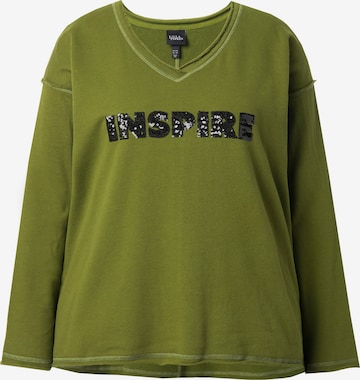Ulla Popken Sweatshirt in Green: front