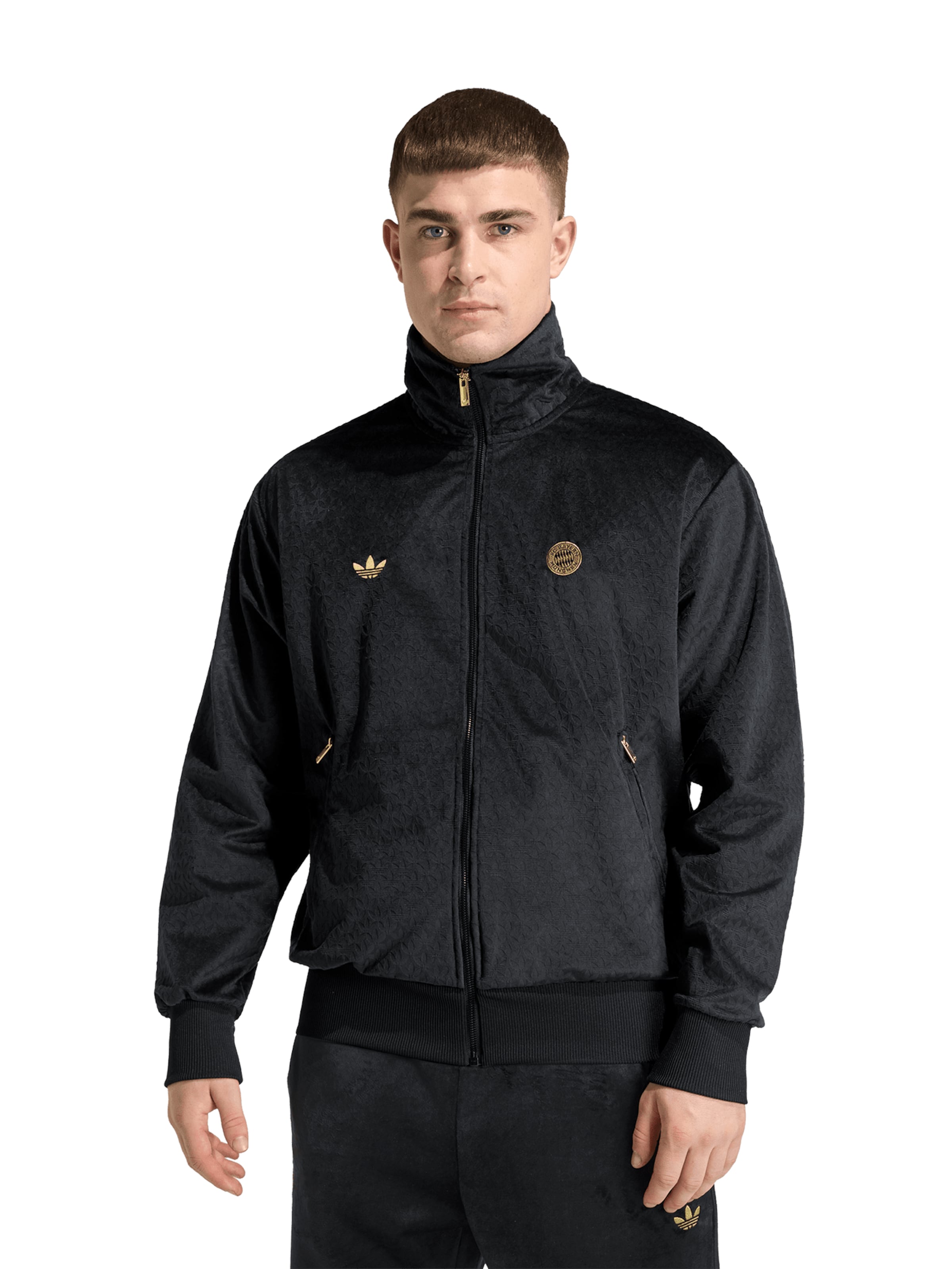 ADIDAS ORIGINALS - Chaqueta deportiva 'FC Bayern München' en negro: frente