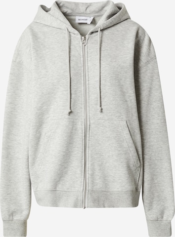 WEEKDAY Zip-Up Hoodie in Grey: front